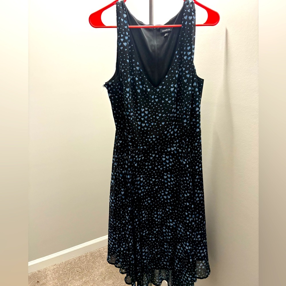 Torrid Black and Blue High Low Dress
